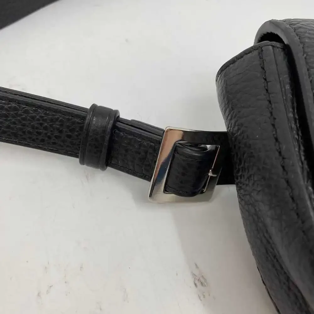 J. Crew Black Mini Pebbled Leather Belt Bag | Stylish & Versatile